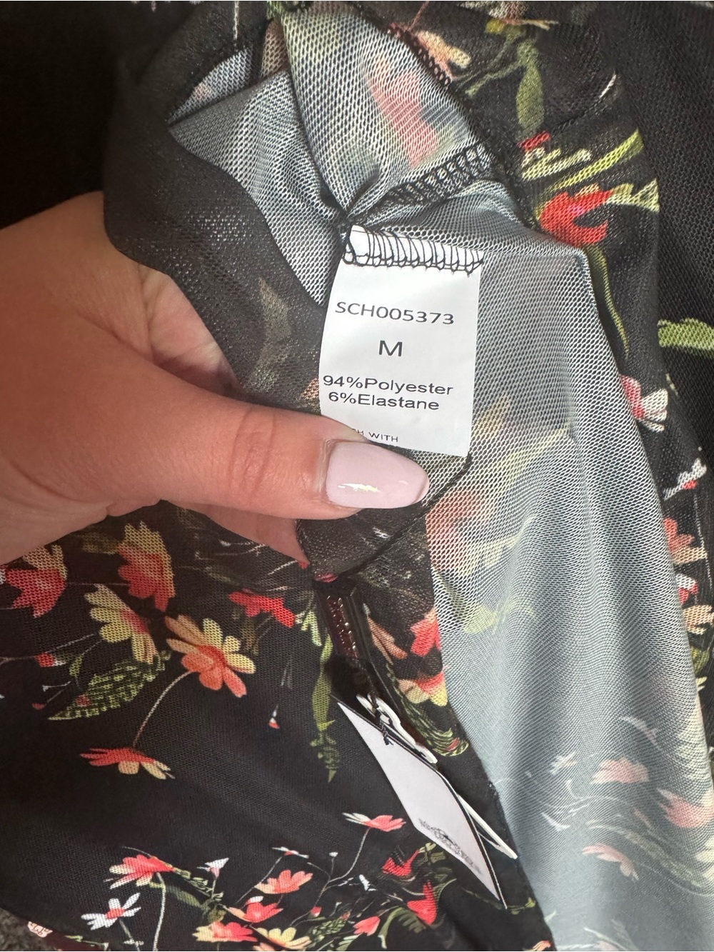 Black Floral Long Sleeve Ruffled Maxi Dress - Picture 5 of 7